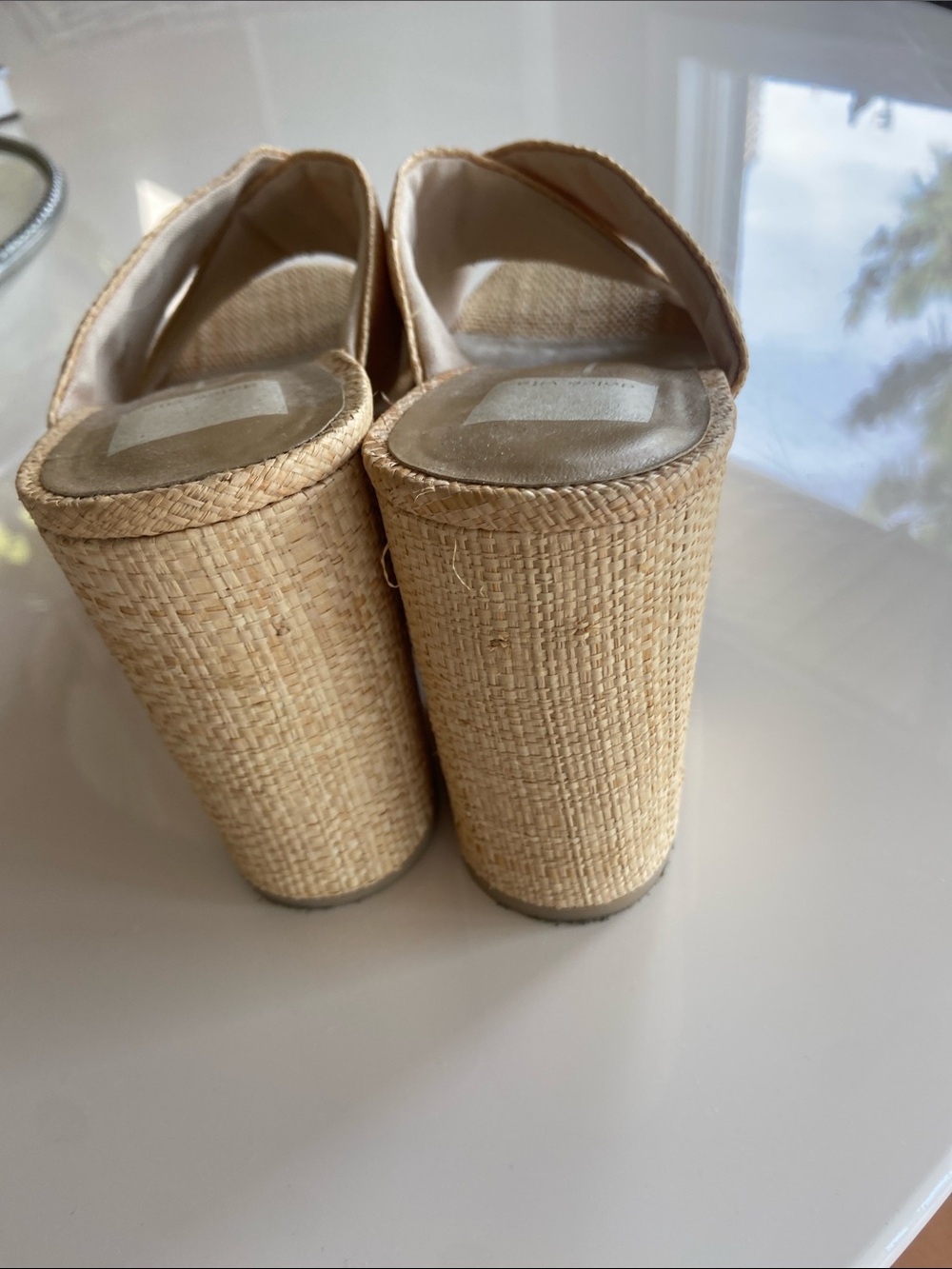 Dolce Vita Natural Woven Cross‑Band Slide Mules - Picture 3 of 5